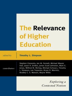 cover image of The Relevance of Higher Education